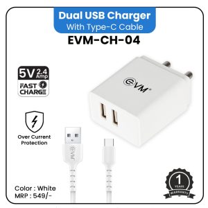 Evm Dual USB CH 04 Type-C Charger