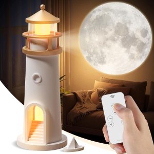 Lighthouse Lamp Galaxy Moon Projector