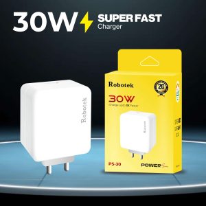 Robotek SC Boot 30W Fast Charging Wall Charger + Type C Cable VOOC Charger