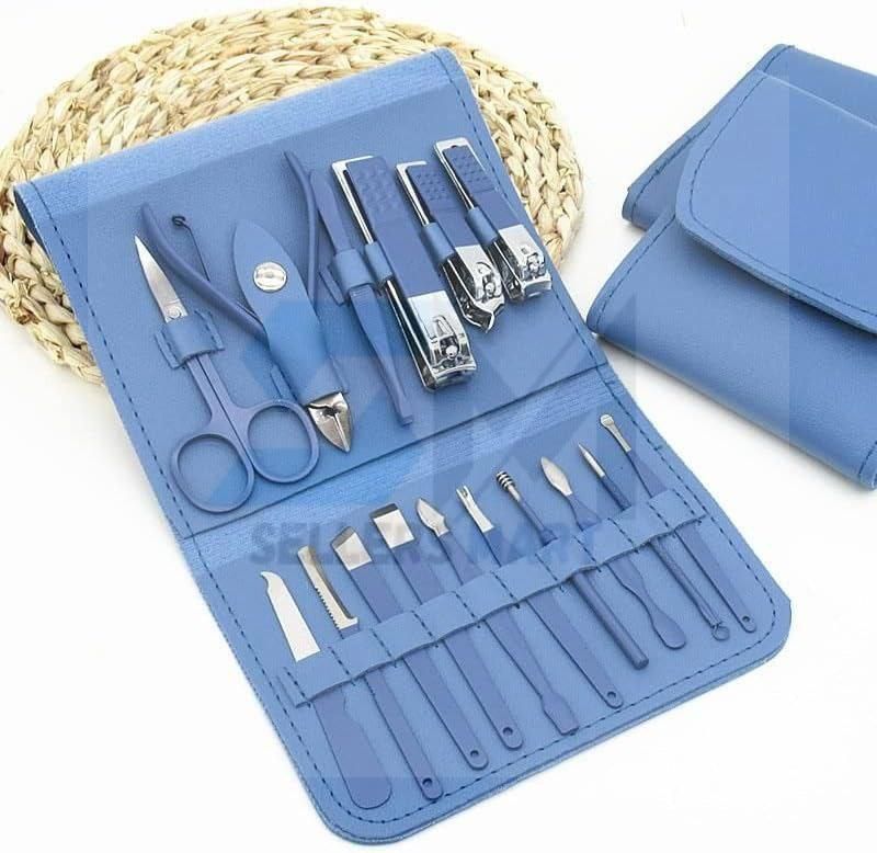 16-in-1 Stainless Steel Manicure & Pedicure Kit – Complete Nail Grooming Set