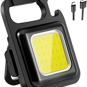 Metal Keychain LED Light with 3 Modes Portable Flash Torch