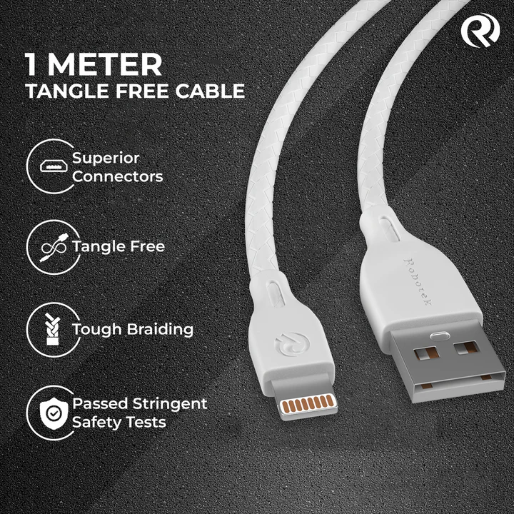 Robotek DC10X iPhone Lightning Fast Charging Cable, 2.4Amp Sync & Fast Charging - Image 2