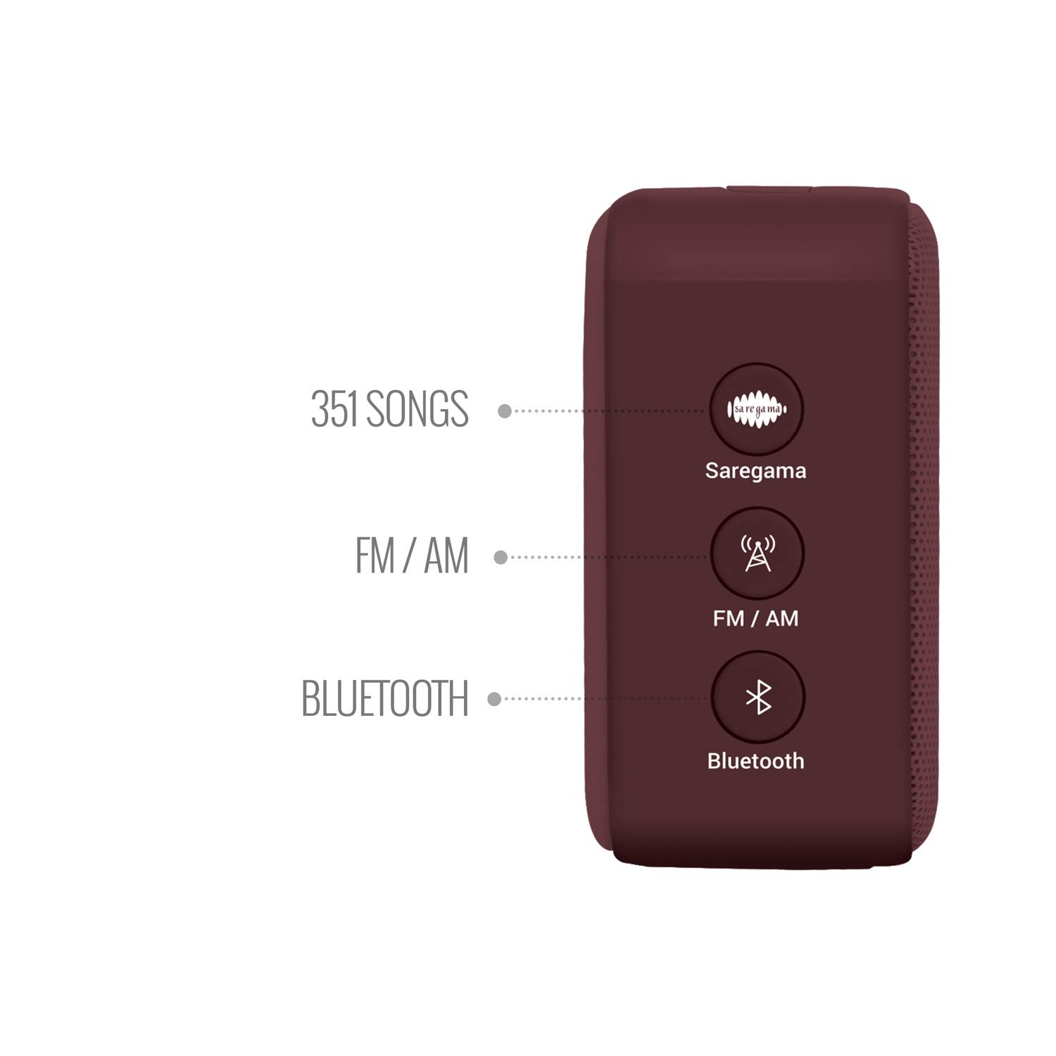 Saregama Carvaan Mini Hindi 2.0- Music Player with Bluetooth/FM/AM/AUX - Image 4